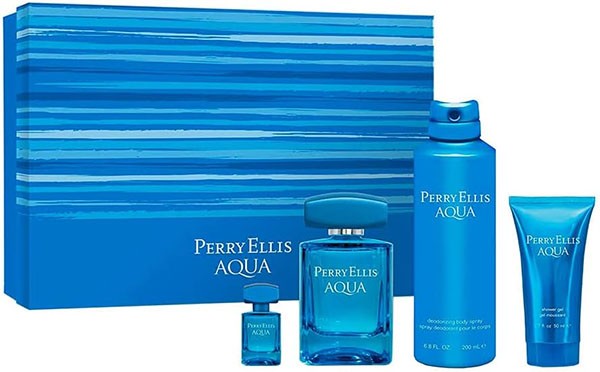 Aqua de Perry Ellis 100ml (EDT) de Hombre (SG 50ml + Body Spray 200ml + 7 ml (EDT)) (Set)
