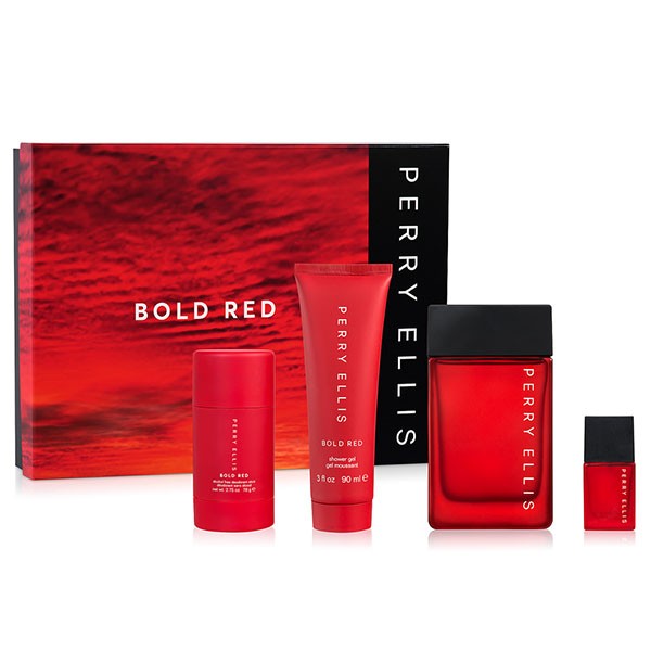 Bold Red de Perry Ellis 100ml (EDT) de Hombre (SG 90ml + Desodorante + 7.5 ml (EDT)) (Set)