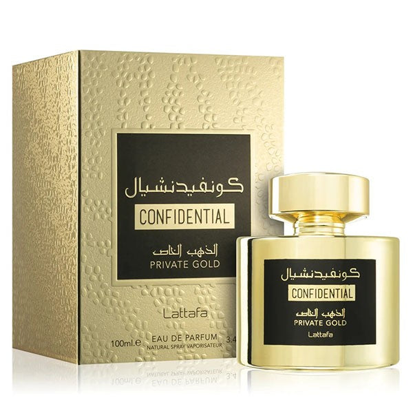 Confidential Private Gold de Lattafa 100ml (EDP) Unisex