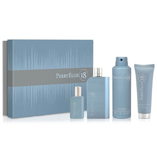 18 de Perry Ellis 100ml (EDT) de Hombre (AS 90ml + SG 90ml + Desodorante + 200ml Desodorante Spray + 7.5 ml (EDT) ) (Set)