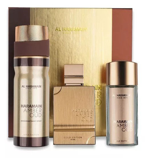 Amber Oud Gold de Al Haramain 100ml (EDP) de Unisex (Set)